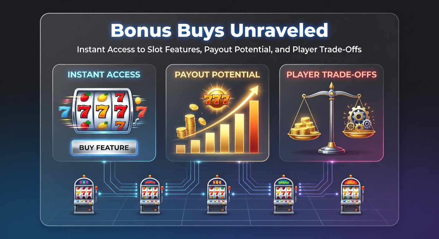 Vibrant slot game interface showing a bonus buy option with glowing buttons and jackpot counters